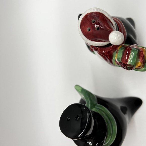 Winter Holiday Christmas Penguins Iceskating Salt and Pepper Shaker Set - Picture 5 of 5